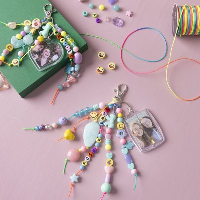 Anhänger mit Bild und Perlen