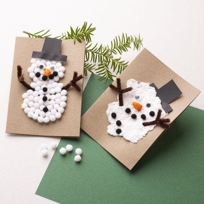 Weihnachtskarten mit Schneemännern