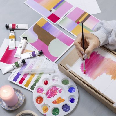 Grafische Illustrationen mit Gouachefarbe