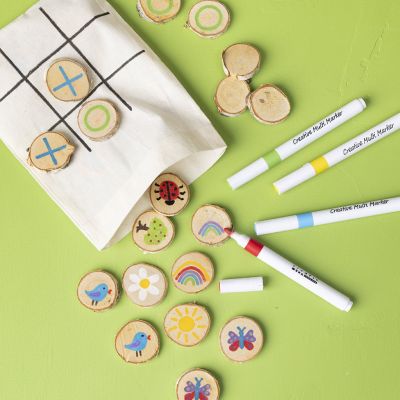 Kreative Holzscheibenspiele