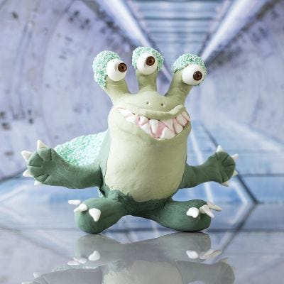 Monster Lulu aus Silk Clay® und Foam Clay®