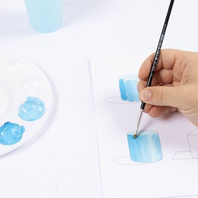 So erzeugen Sie 3D- und Schatteneffekte mit Gouachefarbe