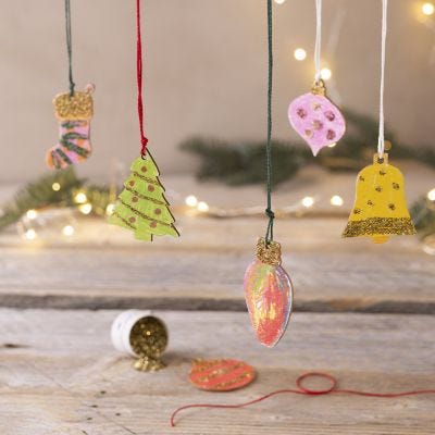 Weihnachtsdekoration mit Bio-Glitter