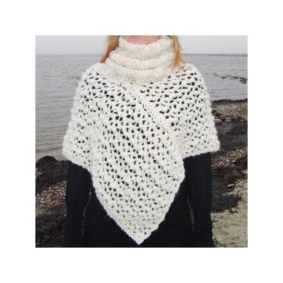 Kurzer Poncho mit Rollkragen