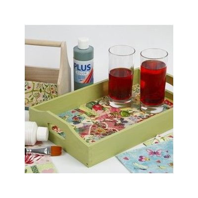 Decoupage-Tablett