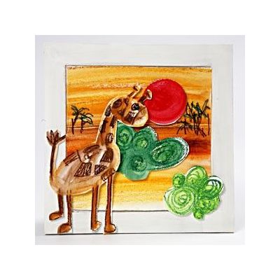 3D Collage mit Aquarellkreiden