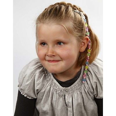 Kunststoffperlen auf Haarclip aus Metall