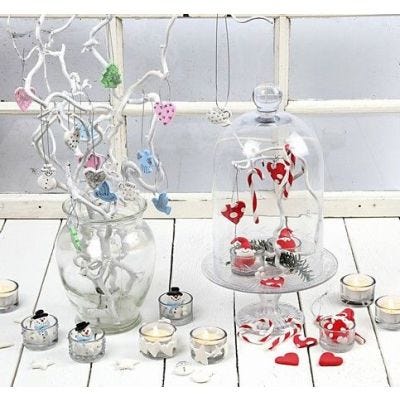 Hängedekorationen aus Silk Clay
