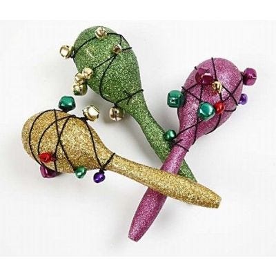 Maracas/Sambarasseln mit Glitter