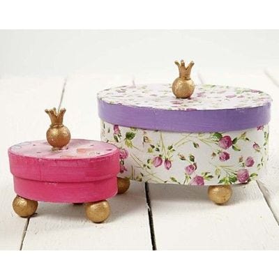 Prinzessinnen-Schachtel mit Decoupage