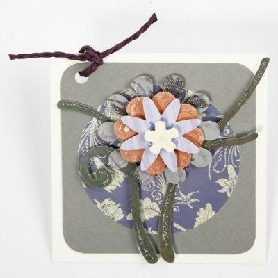 3D Grußkarte mit Blume