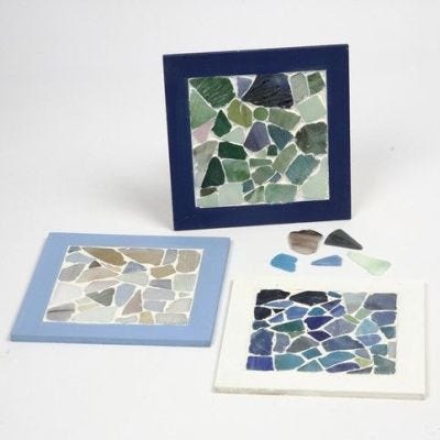 Collagerahmen mit Glasmosaik