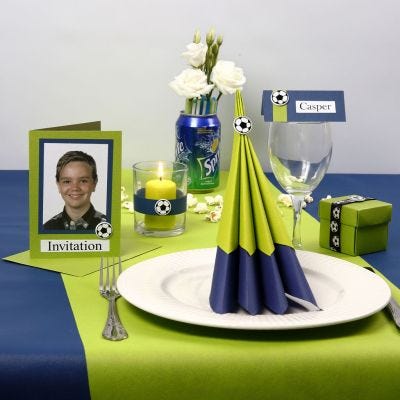 Inspirationen für eine Party in Limettengrün und Blau