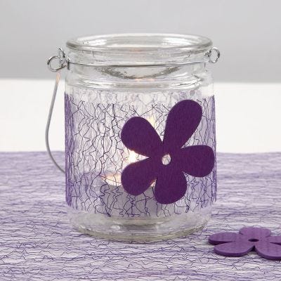 Ein Teelichthalter aus Glas