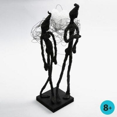 Skulptur aus Blumendraht