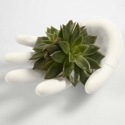 Hand aus Gipsguss