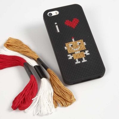 Handy-Cover mit Stickerei