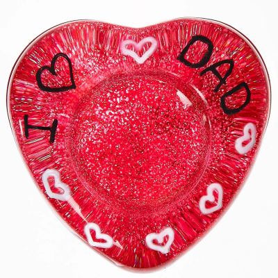 Mit Glasfarbe verzierter Teelichthalter