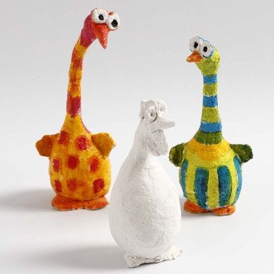 Vögel aus Styropor und Bonsai-Draht