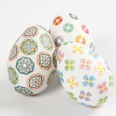 Mit Washi Tape verzierte Eier
