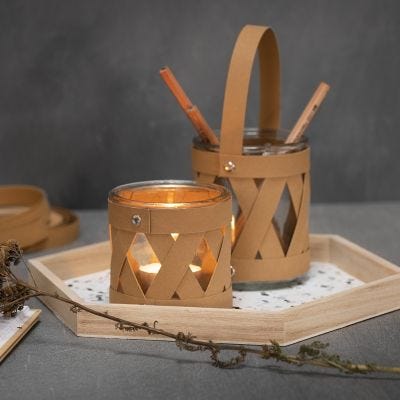 Kerzenglas und Glasbehälter