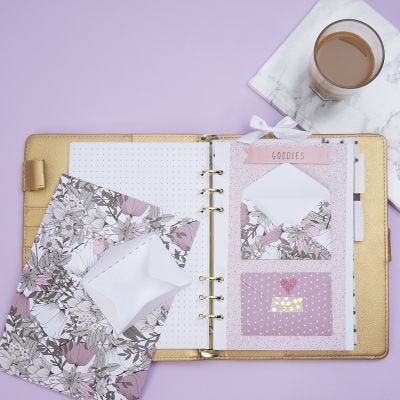 Umschlag/Hülle zum Verstauen kleiner Teile im Bullet Journal