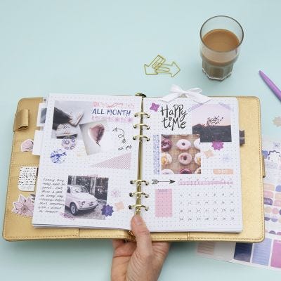 Monatsübersicht für einen Kalender oder das Bullet Journal
