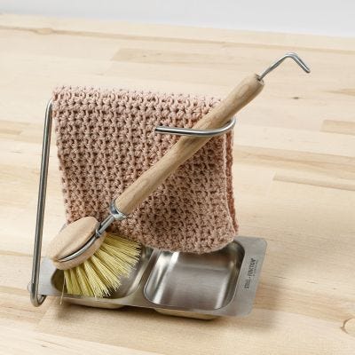 Gehäkeltes Spültuch mit einer Muschelmuster-Variante
