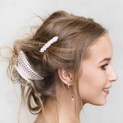 Haarspange mit Strassstein-Schmuck
