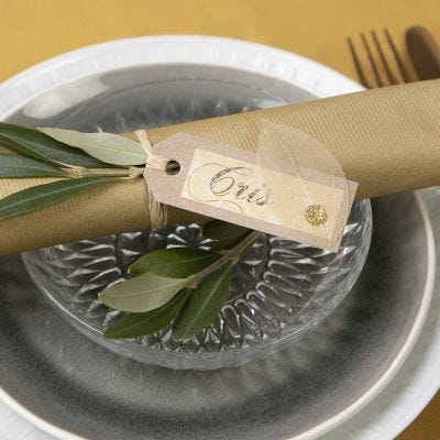 Tischkarte aus recyceltem Karton