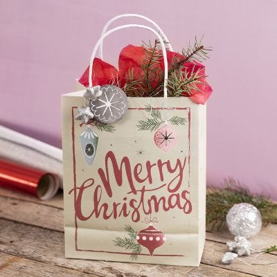 Geschenktüte mit Weihnachtsmotiv