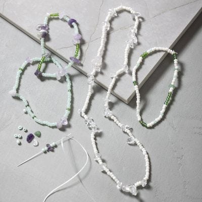 Halskette und Armband mit Amethyst