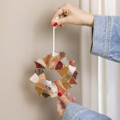Glaskranz mit Kintsugi-Technik
