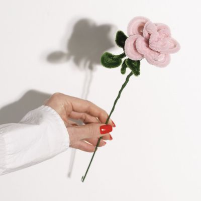 Rose aus Pfeifenreinigern