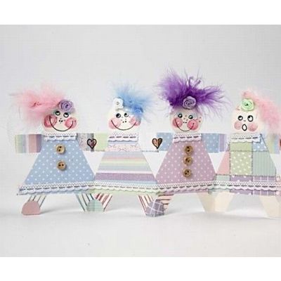 Mädchen in einer Reihe