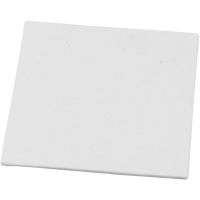 Leinwandplatte, Größe 12,4x12,4 cm, 280 g, Weiß, 1 Stk