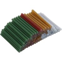 Heißkleber-Sticks, L: 10 cm, D 7 mm, Glitter, Gold, Grün, Rot, Silber, 100 Stk/ 1 Pck