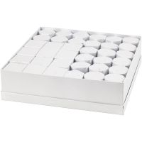 Mini-Deckelkartons (Sortiment), H: 7+9 cm, Größe 4,5+6 cm, Weiß, 36 Set/ 1 Pck