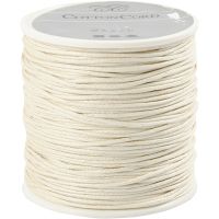 Baumwollband, Dicke 1 mm, Naturweiß, 40 m/ 1 Rolle