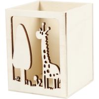 Behälter für Teelicht/Stifte, Giraffe, H: 10 cm, L: 8 cm, 1 Stk