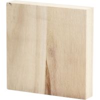 Holztafel, Größe 9,6x9,6 cm, Dicke 20 mm, 1 Stk