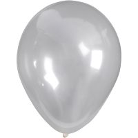Ballons, rund, D 23 cm, Transparent, 10 Stk/ 1 Pck