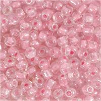 Rocaille Seed Beads, D 4 mm, Größe 6/0 , Lochgröße 0,9-1,2 mm, Rosa, 500 g/ 1 Pck