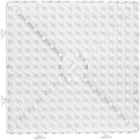 Steckplatte, Großes Quadrat, Größe 15x15 cm, JUMBO, Transparent, 1 Stk
