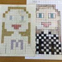 Pixel-Kunst mit Kreuzstichen