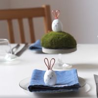 Kaninchen aus Fimo Air als Deko-Objekt oder Tischkarten-Verzierung