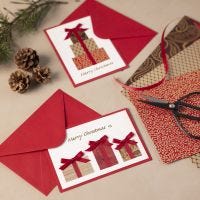 Weihnachtskarte mit Geschenkmotiv