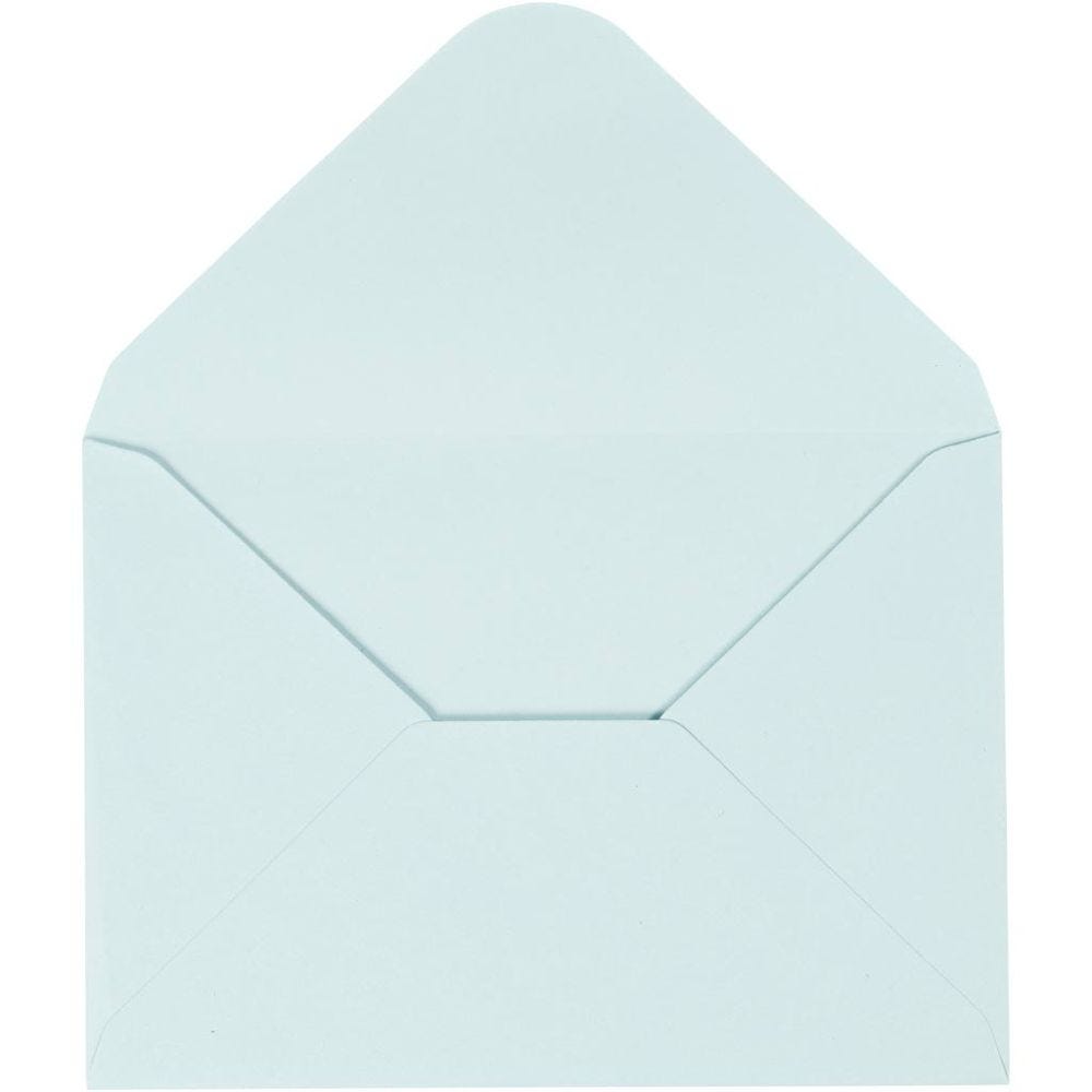 Kuvert, Umschlaggröße 11,5x16 cm, 110 g, Hellblau, 10 Stk/ 1 Pck