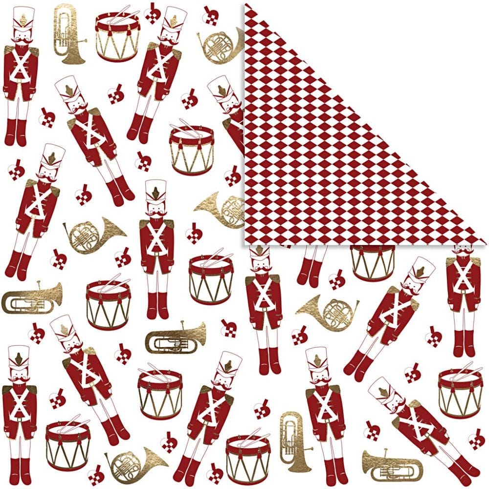 Design-Papier, 30,5x30,5 , 180 g, Gold, 30 Bl./ 1 Pck