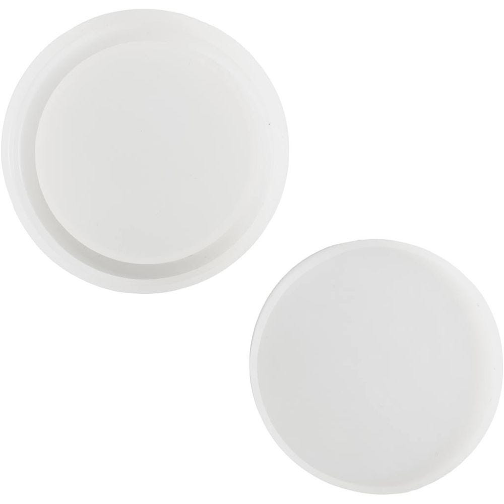 Silikonform, Vorratsglas mit Deckel, H 4,3 cm, D 7 cm, Matt transparent, 1 Stk